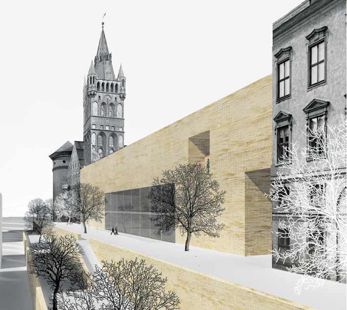 ombination aus Alt und Neu: Die Südseite des Entwurfs, mit dem der Architekt Anton Sagal 2015 einen Ideenwettbewerb von Stadt und Oblast Kaliningrad gewonnen hatte