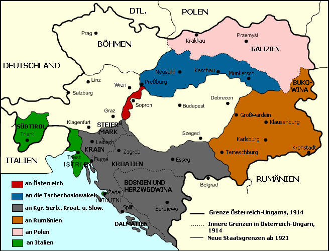 Die Zerstckelung von Ungarn nach dem Diktat von Trianon (auch: Vertrag von Trianon)