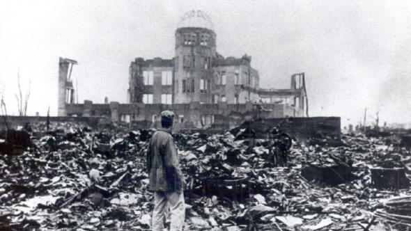 Das zerstrte Hiroshima nach dem Abwurf der Atombombe durch die US-Amerikaner am 06.08.1945 (dpa/picture alliance/UPPA/Photoshot)